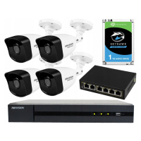 Ip monitorovací set Hikvision 4MPx PoE 4 kamery