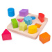 Bigjigs Toys Dřevěné kostky CUBES tvary a barvy