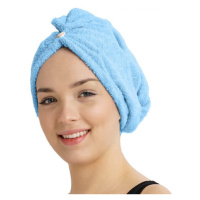 Rychleschnoucí froté turban na vlasy modrá