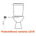 Creavit UNI Solo SO3641 - kombinovaný WC klozet s integrovaným bidetem a bez splachovacího okruh