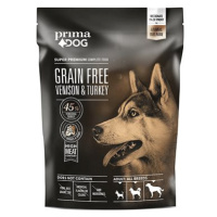 PrimaDog Zvěřina s krůtou bez obilovin, pro dospělé psy s citlivým trávením, 1,5 kg