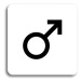 Accept Piktogram "WC muži IV" (80 × 80 mm) (bílá tabulka - černý tisk bez rámečku)