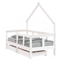 Dětská domečková postel se šuplíky Dekorhome 90 x 190 cm,Dětská domečková postel se šuplíky Deko