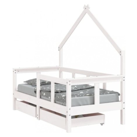 Dětská domečková postel se šuplíky Dekorhome 90 x 190 cm,Dětská domečková postel se šuplíky Deko vidaXL