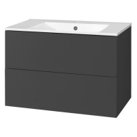MEREO Aira, koupelnová skříňka s keramickým umyvadlem 81 cm, antracit CN751