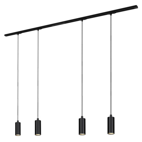 BRILONER 1-fázový lištový systém, kompletní sada, 4x LED závěsná svítidla, černá 8016045