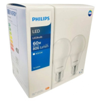 LED žárovky E27 Philips A60 8W (60W) neutrální bílá (4000K) 2ks