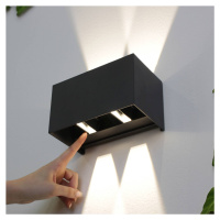 Eco-Light Venkovní nástěnné svítidlo LED Dakar, antracitová barva, šířka 17,3 cm