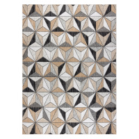 Dywany Łuszczów Kusový koberec Cooper Sisal Mosaic 22222 ecru/black – na ven i na doma - 160x220