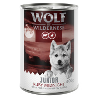 Wolf of Wilderness konzervy, 12 x 400 g - 10 + 2 zdarma - Ruby Midnight