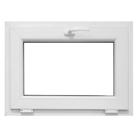 Okno sklápěcí 86,5x53,5 bílá/antracit BAUMAX