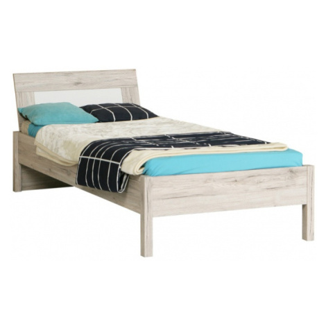 Dětská postel beach 90x200cm - dub pískový/bílá