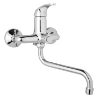 JB Sanitary SLIM A10 39 30 - Nástěnná umyvadlová a sprchová baterie 150 mm, otočný přepínač v tě