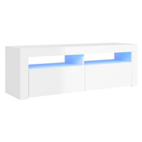 SHUMEE s LED osvětlením bílý s vysokým leskem 120 × 35 × 40 cm