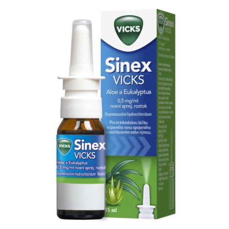 Sinex Vicks Aloe A Eukalyptus 0,5mg/ml nosní sprej 15ml