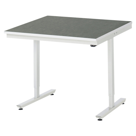 RAU Psací stůl s elektrickým přestavováním výšky, povlak z linolea, nosnost 150 kg, š x h 1000 x