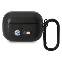 Pouzdro BMW AirPods Pro cover Black Leather Curved Line (BMAP22PVTK)