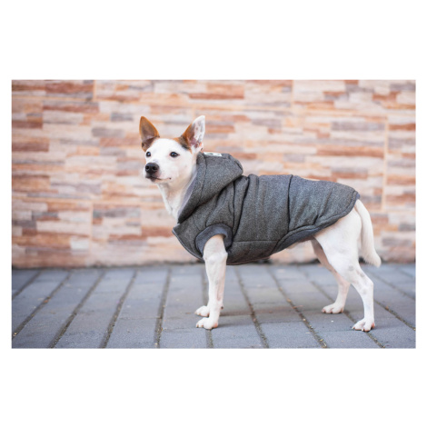 Vsepropejska Mix zimní bunda pro psa Barva: Šedá, Délka zad (cm): 31, Obvod hrudníku: 38 - 46 cm