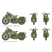 Model Kit military 0322 - US MOTORCYCLES WW2 (1:35)