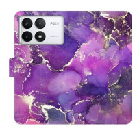 iSaprio Flip pouzdro Purple Marble pro Poco F6 Pro