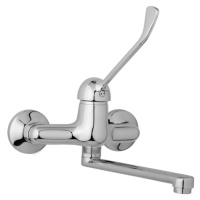 JB Sanitary SLIM A20 35 10 - Nástěnná dřezová a umyvadlová baterie 150 mm s lékařskou pákou, ram