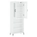 vidaXL Skříň highboard bílá 69,5 x 34 x 180 cm kompozitní dřevo