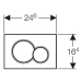 GEBERIT Sigma01 Ovládací tlačítko splachování, ušlechtilá galvanizovaná mosaz 115.770.DT.5