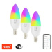 IMMAX NEO LITE SMART LED žárovka E14 6W barevná a bílá WiFi set 3ks