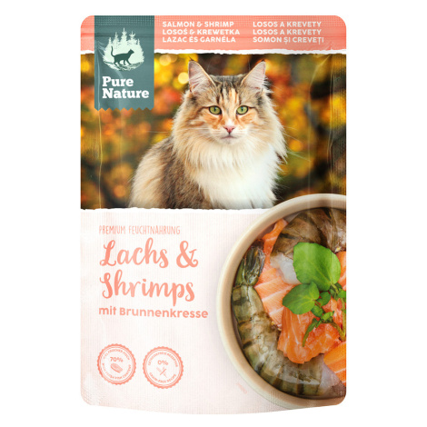 Pure Nature Cat losos a krevety - 24 x 80 g