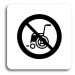 Accept Piktogram "zákaz vjezdu s invalidním vozíkem" (80 × 80 mm) (bílá tabulka - černý tisk bez
