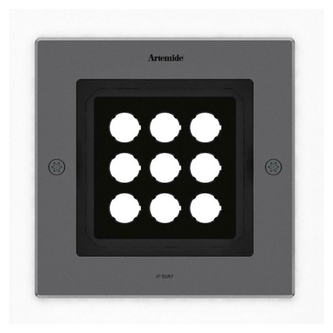 Artemide Ego 220 downlight čtverec EL 3000K Inox IK10 T4066ELPTW00