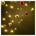 STAR TRADING LED světelný závěs s koulemi v červené a zlaté