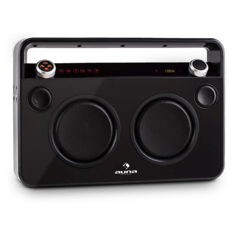 Auna Bebop Ghettoblaster, černý, USB bluetooth AUX MIC