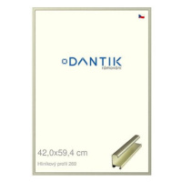 DANTIK rámeček 42 × 59,4, ALU profil 7269 Šedý Pyrit broušený plexi čiré