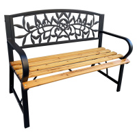 Ak furniture Zahradní lavička REO přírodní dřevo/černá
