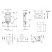 GEBERIT Kombifix Modul pro závěsné WC s tlačítkem Sigma01, lesklý chrom + Duravit ME by Starck W