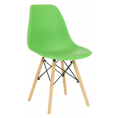 Židle CINKLA 3 NEW, zelená / buk Tempo Kondela