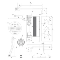 OMNIRES Y termostatický podomítková sprchová baterie chrom /CR/ SYSYS02XCR