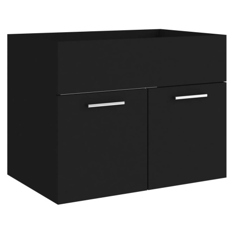 vidaXL Skříňka pod umyvadlo černá 60x38,5x46 cm kompozitní dřevo