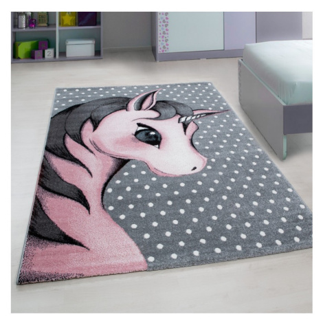 Dětský kusový koberec Playtime 0590A | růžový Typ: 190x280 cm