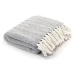 Bavlněná deka se vzorem rybí kosti 160 × 210 cm šedá