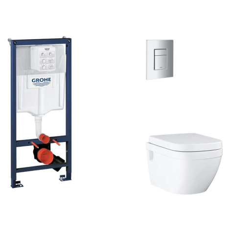 Grohe Rapid SL - Set předstěnové instalace, klozetu, sedátka SoftClose a tlačítka Skate Cosmopol
