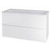 MEREO Siena, koupelnová skříňka s umyvadlem z litého mramoru 101 cm, bílá lesk CN412M1