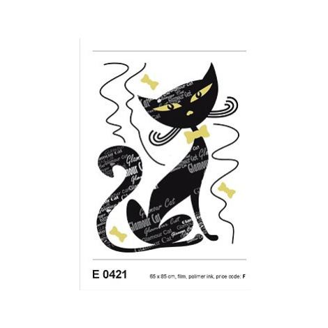 E0421 Samolepicí dekorace GLAMOUR CAT BOY 65 x 85 cm AG design