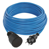 Počasí odolný prodlužovací kabel 20 m / 1 zásuvka / modrý / PVC / 230 V / 1,5 mm2