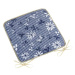 BELLATEX Sedák DITA 34/410 - hladký, 40 × 40, modrá kostička s květem