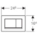 GEBERIT Sigma30 Ovládací tlačítko splachování, bílá/chrom 115.883.KJ.1