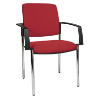 Topstar Čalouněná stohovací židle, podstavec se čtyřmi nohami, bal.j. 2 ks, podstavec pochromova