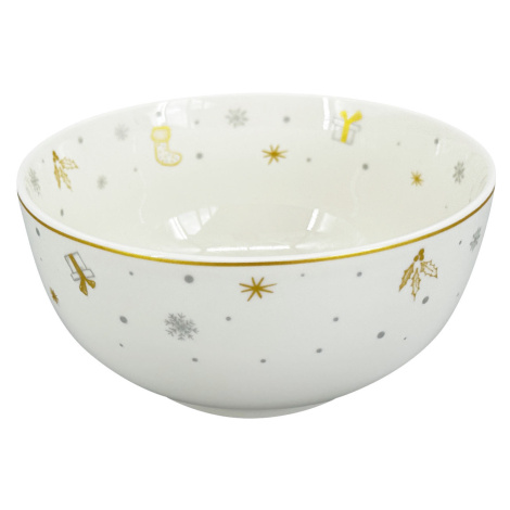 by inspire Vánoční miska Stříbrná Koleda 15 cm, stříbrná/zlatá