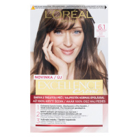 L'Oréal Paris Excellence Créme permanentní barva na vlasy 6.1 tmavá popelavá blond, 72+48+12+60 